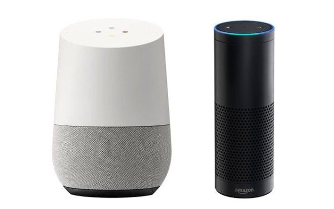 «Умный динамик» Google Home / Чёрный цилиндр Amazon Echo. Умный динамик Google Home Чёрный цилиндр Amazon Echo