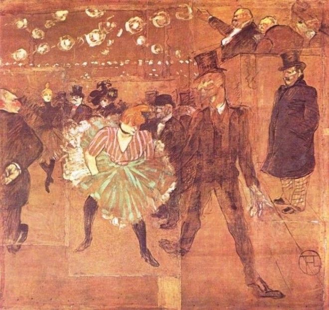 Анри де ТулузЛотрек Танцы в Мулен Руж 1895 г Фото ariaartru