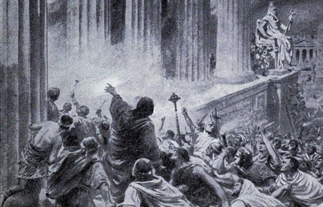 Христиане уничтожают Александрийскую библиотеку. | Фото: kulturologia.ru. Христиане уничтожают Александрийскую библиотеку Фото kulturologiaru