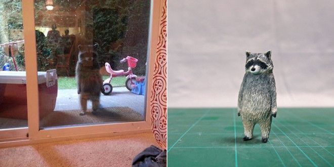 Художник превращает популярные фотографии животных в весёлые скульптуры