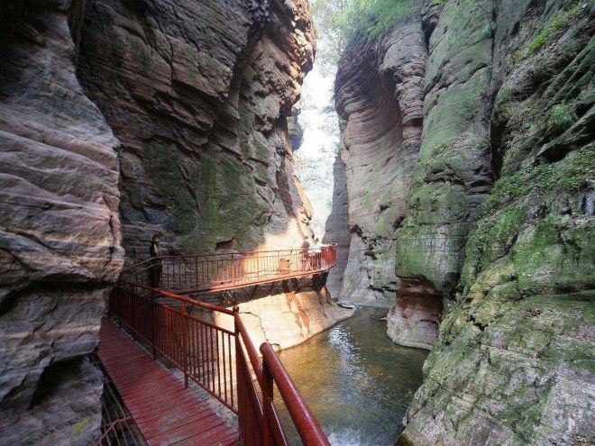 guoliang tunnel in taihang mountains in hunan province china