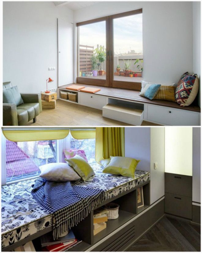 Скамейка у окна Фото BRInteriors