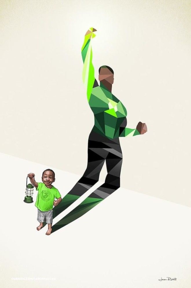 Sоображение детей в виде теней на стенах когда мечты становятся реальность