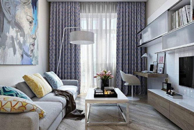 Современный интерьер в прохладных оттенках Фото PostelDeluxeru