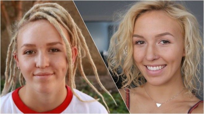 SДевушка расплела дреды и превратилась в красотку